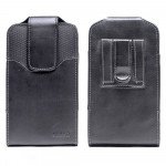 Wholesale Vertical Armor Double Loop Belt Clip Pouch Large 32 Fits Galaxy S22 Ultra and more (Black)